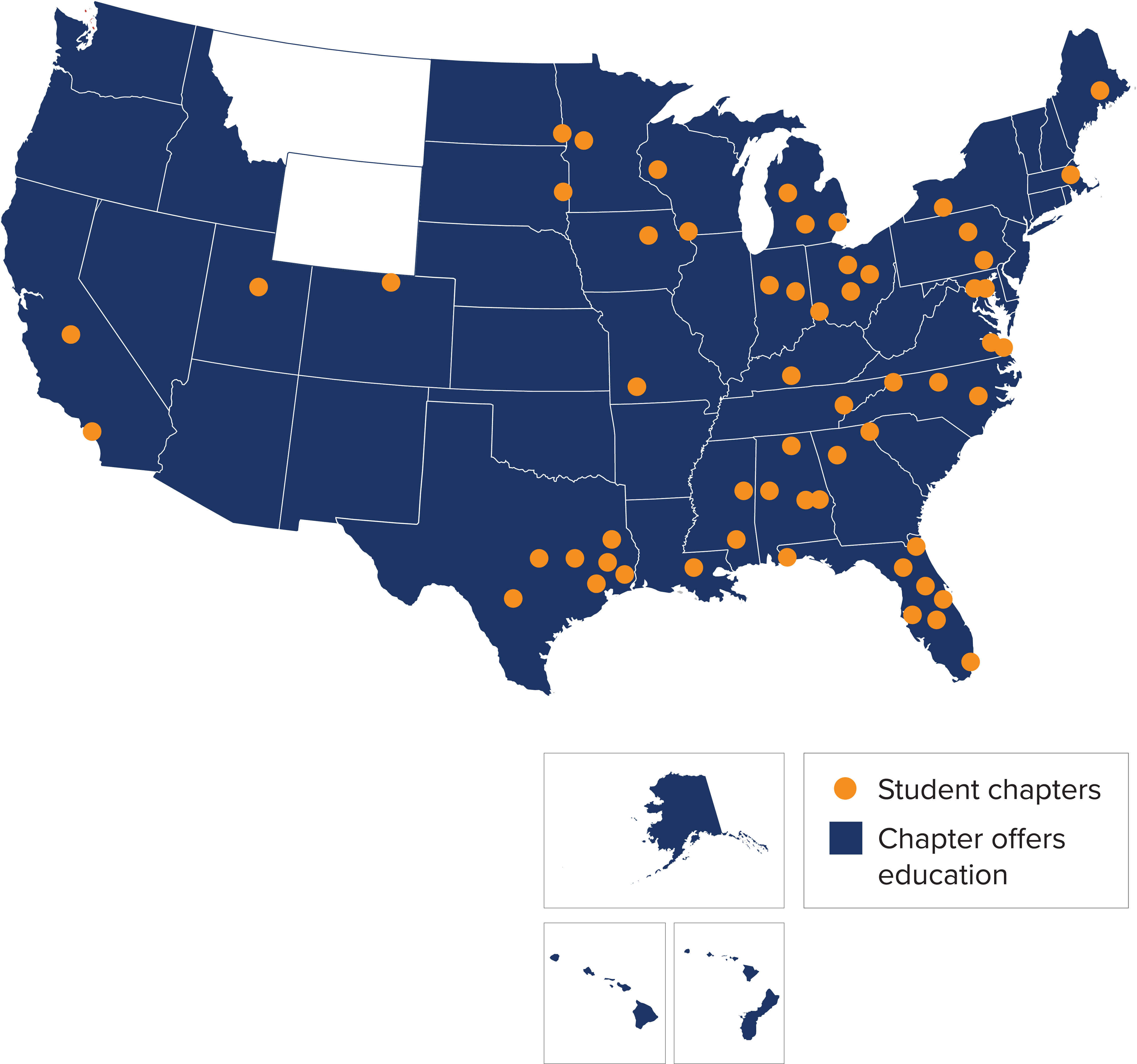 Student Chapter Map
